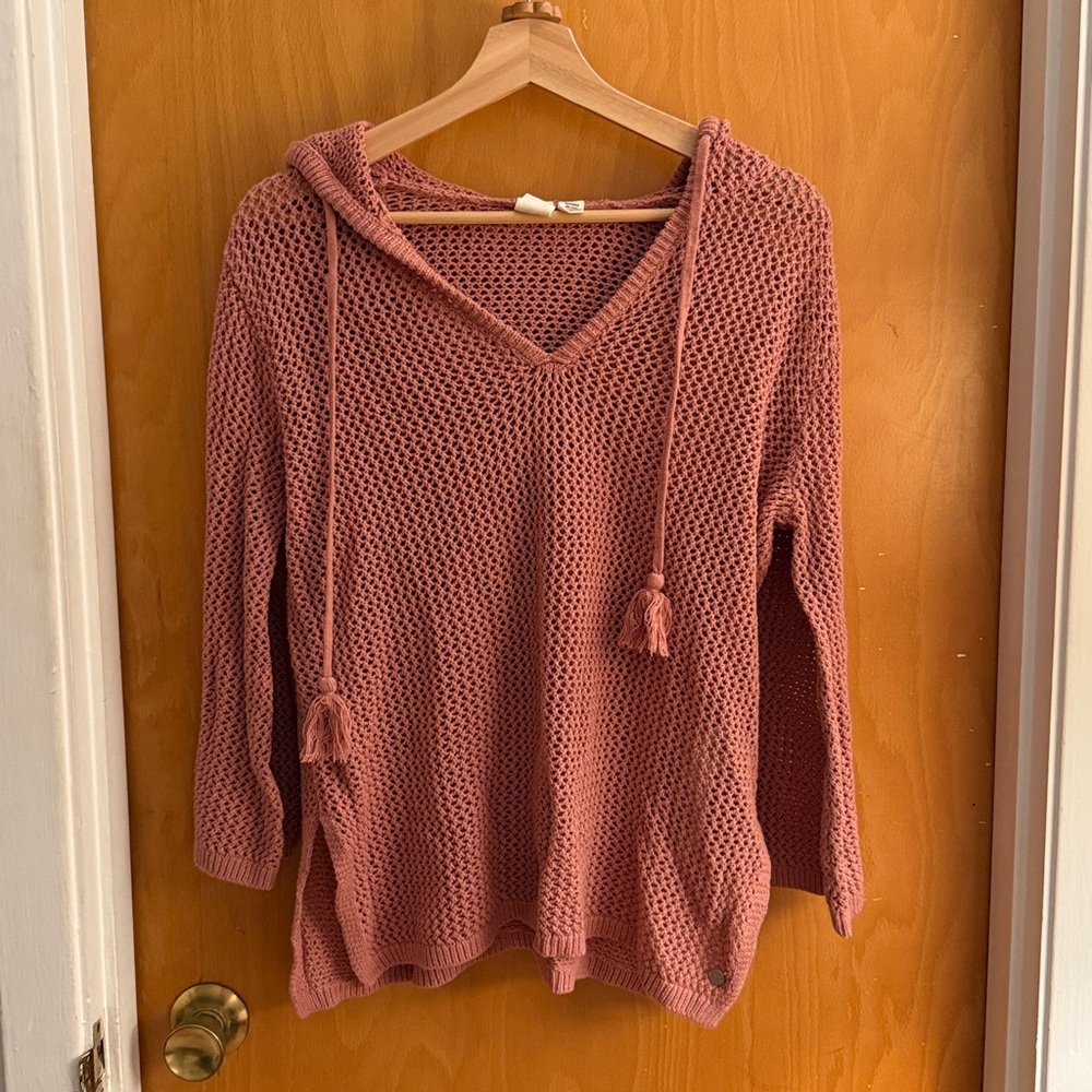 Roxy Dusty Pink Knit Hoodie